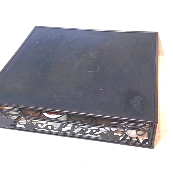 Coffee Pod Storage Drawer. Ornate Metal With Absorption Pad. Holds 36 Pods - Picture 5 of 9